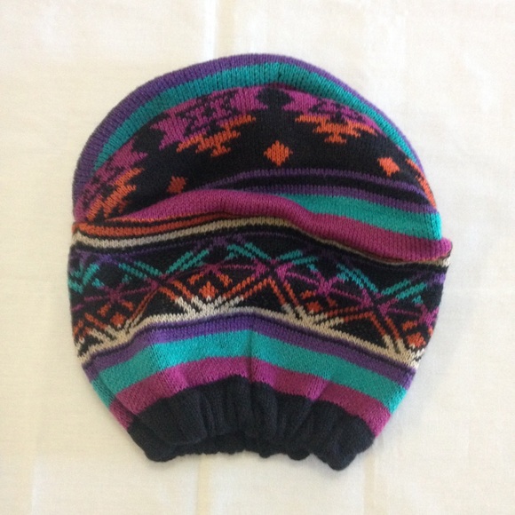 Beanie Hat - Multi-Color Print - Picture 5 of 5